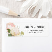 Blush Roze Ivoor Pioen Retouradres Etiket (Insitu)