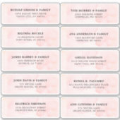 Blush Roze Ivoor waterverf Bruiloft Gast Adres Sticker (Voorkant)