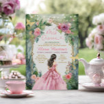 Blush roze jurk Floral Princess Gold Mis Quince Kaart<br><div class="desc">Blush Roze Jurk Floral Princess Gold Mis Quince Invitation Quinceañera 15 Anos,  16e Verjaardag Gouden Vlinder</div>