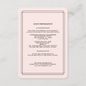 Blush roze | Kaart met zwarte bruiloft (Voorkant)