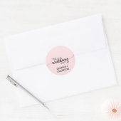 Blush Roze kalligrafie Bindende envelop zegel (Envelop)
