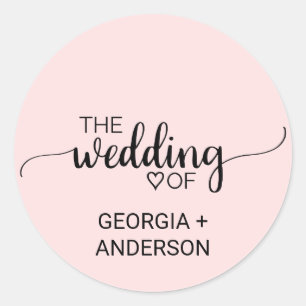 Blush Roze kalligrafie Bindende envelop zegel