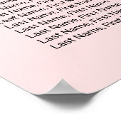 Blush roze kalligrafie bruiloft poster (Hoek)