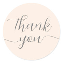 Blush roze kalligrafie elegant bedankt