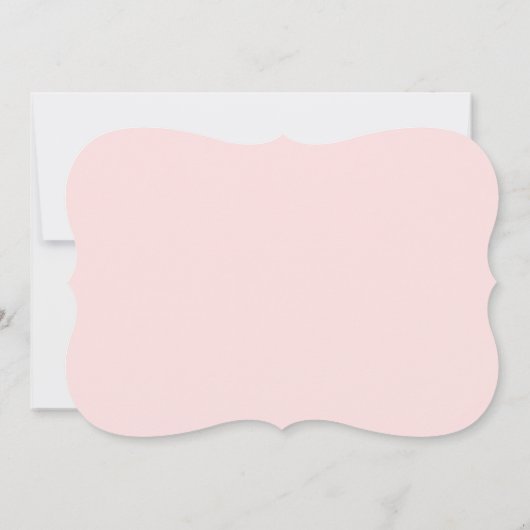 Blush roze kalligrafie gemaakt van het eerdergenoe kaart (Achterkant)