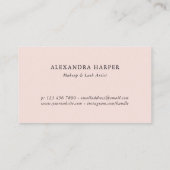 Blush roze kalligrafie Loyalty Punch Card (Achterkant)