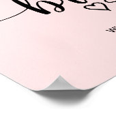 Blush roze kalligrafie Vrijgezellenfeest Welkom Poster (Hoek)