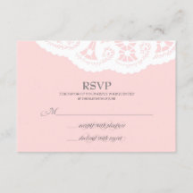 Blush Roze Kant Dagelijks Bruiloft RSVP