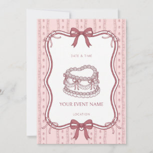 Blush Roze Kanten Jarretelgordel Schets Coquette Kaart