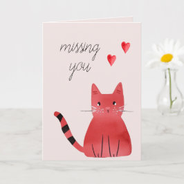 Blush roze kat harten missen je kaart