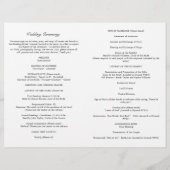 Blush Roze Katholieke Huwelijksceremonie Programma (Achterkant)