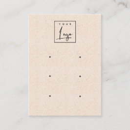 Blush roze keramische textuur 3-oorstscherm Logo Visitekaartje