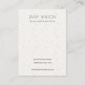 Blush roze keramische textuur 3-oorstscherm Logo Visitekaartje (Achterkant)