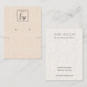 Blush roze keramische textuur Ketting display Visitekaartje (Voorkant / Achterkant)