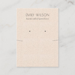 Blush roze keramische textuur Ketting Earing Displ Visitekaartje