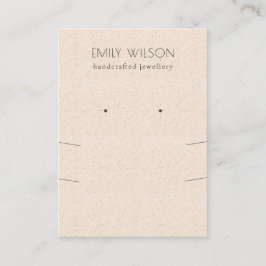 Blush roze keramische textuur Ketting Earing Displ Visitekaartje