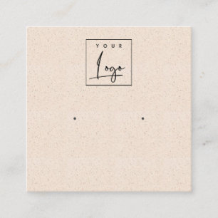 Blush roze keramische textuurstaafscherm vierkante visitekaartje