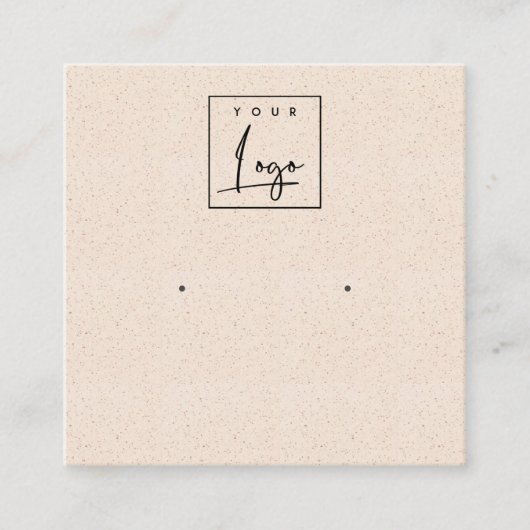 Blush roze keramische textuurstaafscherm vierkante visitekaartje (Voorkant)