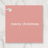 Blush roze kerst | Eenvoudig reinigen minimalistis Bedankjes Labels (Voorkant)