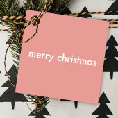 Blush roze kerst | Eenvoudig reinigen minimalistis Bedankjes Labels