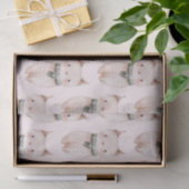 Blush roze kerst katten tissuepapier (Geschenk)