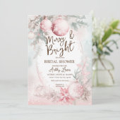 Blush roze Kerst vrijgezellenfeest Kaart (Staand voorkant)