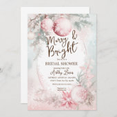 Blush roze Kerst vrijgezellenfeest Kaart (Voorkant / Achterkant)