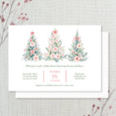 Blush roze kerstbomen 2 Baby shower Kaart
