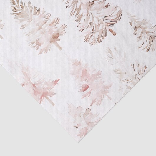 Blush roze kerstbomen tissuepapier (Detail)