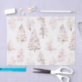 Blush roze kerstbomen tissuepapier (Craft)
