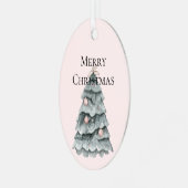 Blush roze kerstboom Ornament (Voorkant links)
