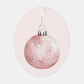 Blush roze kerstboom Ornament (Achterkant)