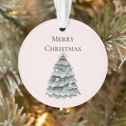 Blush roze kerstboom Ornament (Boom)
