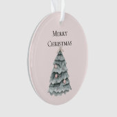 Blush roze kerstboom Ornament (voorkant)