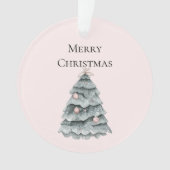 Blush roze kerstboom Ornament (voorkant)