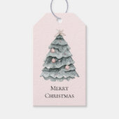 Blush roze kerstboom Ornament Cadeaulabel (Voorkant)
