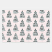 Blush roze kerstboom Ornament Inpakpapier Vel (Voorkant)