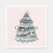 Blush roze kerstboom Ornament Servet (Voorkant)