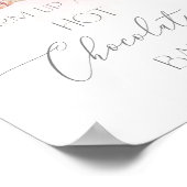 Blush roze kerstboom, warme chocoladebar poster (Hoek)