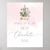 Blush roze kerstboom, warme chocoladebar poster (Voorkant)
