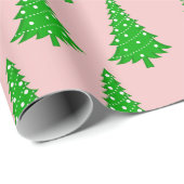Blush roze kerstboompapier cadeaupapier (Rol Hoek)