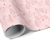 Blush roze kerstboompapier cadeaupapier (Rol Hoek)