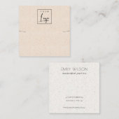 Blush Roze Ketting Band beeldscherm van keramische Vierkante Visitekaartje (Voorkant / Achterkant)