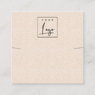 Blush Roze Ketting Band beeldscherm van keramische Vierkante Visitekaartje