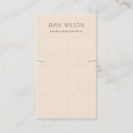 Blush Roze Ketting Band beeldscherm van keramische Visitekaartje (Voorkant)