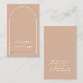 Blush roze Ketting visitekaartje (Voorkant / Achterkant)