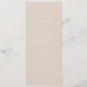 Blush Roze Klassieke Kalligrafie Formele Bruiloft Menu (Voorkant)