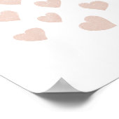 Blush roze kleine hartjes poster (Hoek)