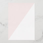 Blush Roze Kleur Blok Sweet 16 Verjaardagsfeest Folie Uitnodiging (Achterkant)