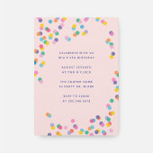 Blush Roze kleurrijke Confetti Girl's Birthday Kaart